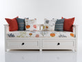 Sofás cama de madera con 2 cajones 200x95x95 cm - blanco crema - diseño clásico con almacenamiento