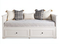 Sofás cama 205 x 100 x 94 cm - blanco - diseño clásico con 2 cajones de almacenamiento integrados