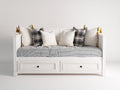 Sofás cama 205 x 100 x 96 cm - blanco - diseño clásico con 2 cajones de almacenamiento integrados