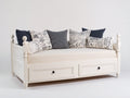 Sofás cama 205 x 100 x 95 cm - blanco - diseño clásico con 2 cajones de almacenamiento integrados