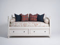 Sofás cama 205 x 100 x 98 cm - blanco - diseño clásico con 2 cajones de almacenamiento integrados
