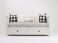 Sofás cama 205 x 100 x 92 cm - blanco - diseño clásico con 2 cajones de almacenamiento integrados