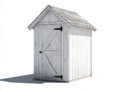 Casetas de jardín de madera 140 x 110 x 210 cm - blanco envejecido - diseño compacto con 1 puerta y tejado a dos aguas